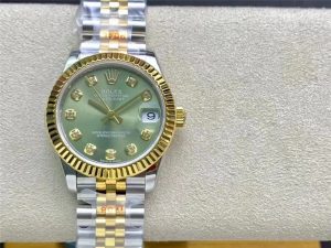 WF厂劳力士Rolex女表蚝式绿面间金日志型31mm腕表可以耀眼吗！插图