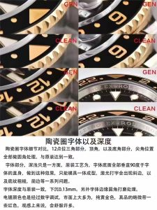 2022CLEAN厂最新复刻的劳力士格林尼治GMT间金黑面腕表做工细节媲美专柜品质插图1