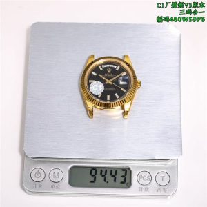 C1工厂劳力士DD黑冰糖星期日历型40mm配重版深度评测：细节之处见真章插图6