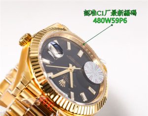 C1工厂劳力士DD黑冰糖星期日历型40mm配重版深度评测：细节之处见真章插图1