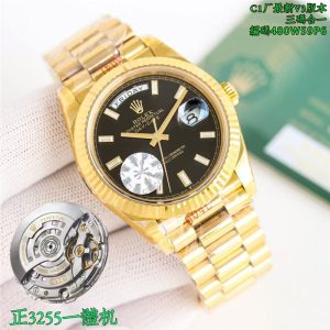 C1工厂劳力士DD黑冰糖星期日历型40mm配重版深度评测：细节之处见真章插图3