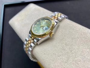 WF厂劳力士Rolex女表蚝式绿面间金日志型31mm腕表可以耀眼吗！插图5