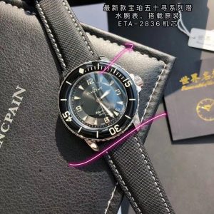 原单厂推出的宝珀五十噚潜水表搭载ETA2836机芯你会选择吗！插图2
