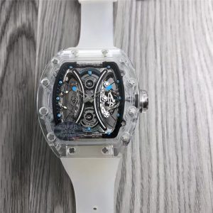 RMF复刻的理查德-米勒RICHARD MILLE 冰蓝水晶马球RM53-02腕表做工细节如何插图6