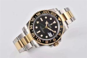 Clean厂复刻的劳力士116713间金黑面GMT双时区腕表与专柜对比细节如何！插图7
