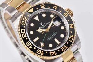 Clean厂复刻的劳力士116713间金黑面GMT双时区腕表与专柜对比细节如何！插图9