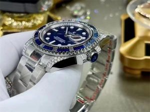 复刻表市场里劳力士蓝水鬼罗志祥渣男同款镶钻款细节评测插图4