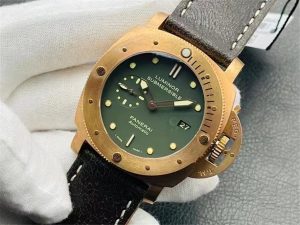复刻vs与正品相比，工厂佩纳海青铜382手表如何？（vs比较专柜的细节，佩纳海382）插图2