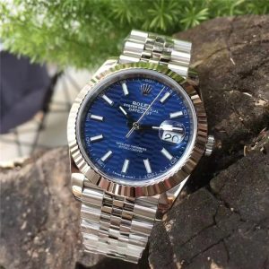 VS厂41mm劳力士日志系列DJ格子纹2023新品复刻腕表介绍（VS工厂日志型蓝格子表盘和绿格子纹表盘怎么样）插图4