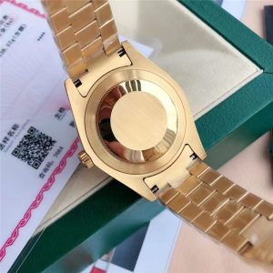 18k金劳力士金表装载瑞士原装eta-2836机芯劳力士复刻表星期日志怎么样插图1