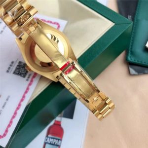 18k金劳力士金表装载瑞士原装eta-2836机芯劳力士复刻表星期日志怎么样插图4