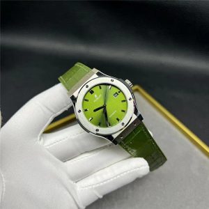 JJ+工厂新品绿面皮带款复刻表宇舶42mm尺寸-搭载宇舶命名原装HB1110机芯全新水准一体机细节评测插图2