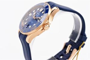 VS工厂海马300米全玫瑰金蓝盘怎么样（VS的欧米茄海马300米全玫瑰金蓝板复制手表能否通过柜台？）插图2