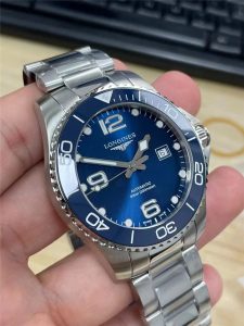LG厂浪琴复刻表43mm蓝色康卡斯大三针款复刻腕表是否存在一眼假？插图9