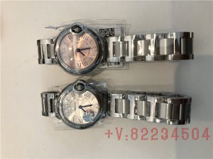 AF厂和V6厂复刻表卡地亚28mm小号蓝汽球W6920038女士腕表对比评测！（AF厂和V6厂28mm粉面蓝气球谁更对版）插图