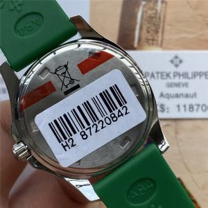 百达翡丽AQUANAUT – 5067A 系列绿面表盘复刻女表推荐评测插图5