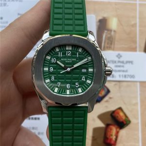 百达翡丽AQUANAUT – 5067A 系列绿面表盘复刻女表推荐评测插图1