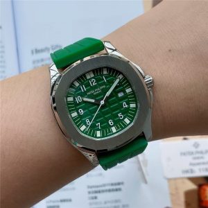 百达翡丽AQUANAUT – 5067A 系列绿面表盘复刻女表推荐评测插图