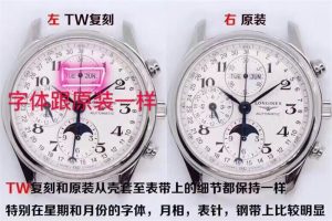 TW工厂浪琴名匠月相八针V4版复刻表深度评测插图4