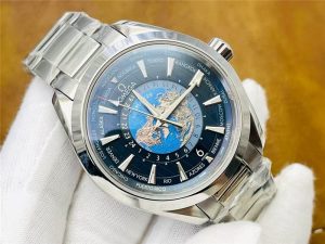 VS厂欧米茄冰蓝面世界时海马150米复刻腕表：细节与还原度的深度剖析插图4