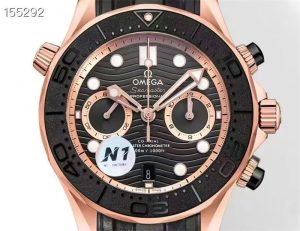 深度评测：N1厂欧米茄OT1全新海马300米44mm计时复刻腕表（玫瑰金色）插图2