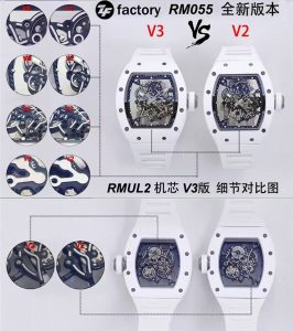 ZF工厂理查德米勒白陶瓷RM-055 V3版与V2版深度对比评测插图1